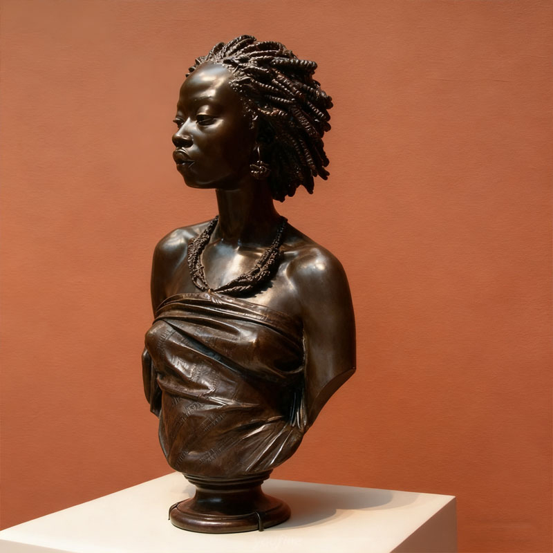 Bronze-effekt fiberglas menneskeskulptur buste