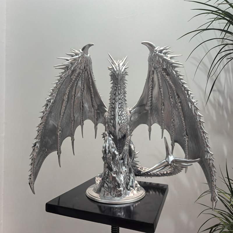 Menneskeskulptur i glasfiber i gargoyle-stil