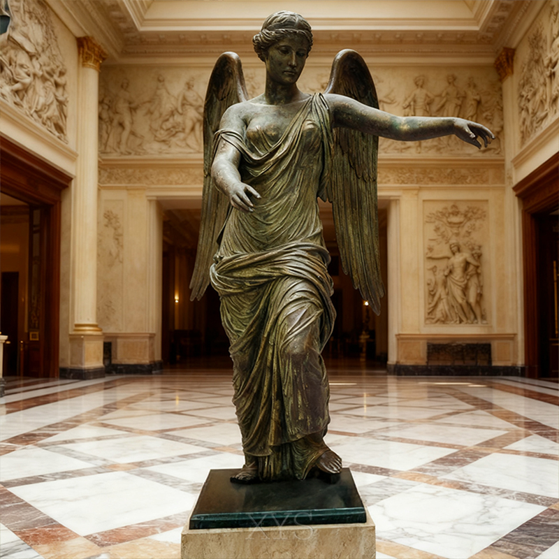Indendørs bevinget Nike-gudindeskulptur af bronze