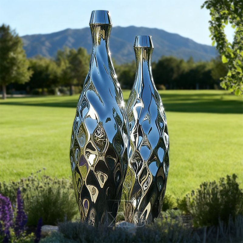 Krystal Vase Spejl Vase Skulptur
