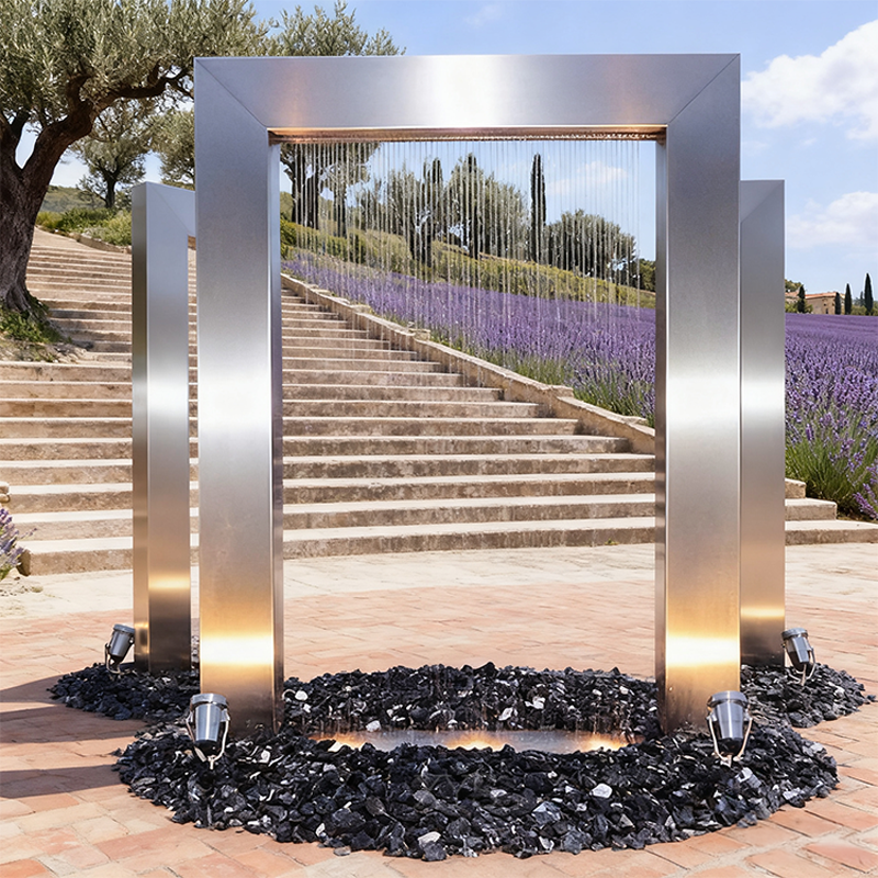 Gateway of Time Vandgardinskulptur i rustfrit stål