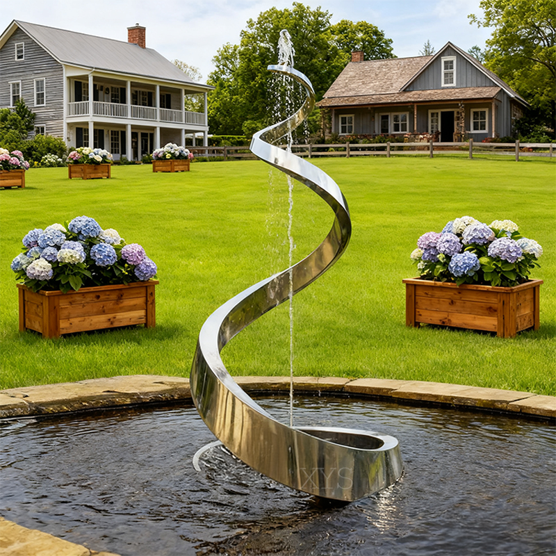 Dansende Spring Spiral Vand Feature Skulptur