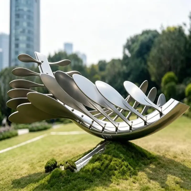 Hvordan laves og installeres en spejlpoleret ringskulptur i rustfrit stål?